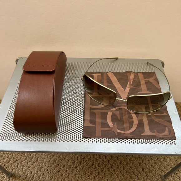 Oliver Peoples Olive Gradient Metal Framed Sunglasses